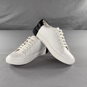 THEY New York White And Black Leather Sneakers Size 37 Handmade
